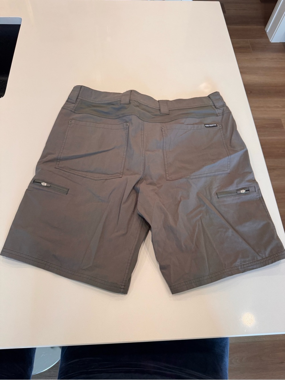 Born Primitive Men's Gray Cargo Shorts with Zippered Pockets